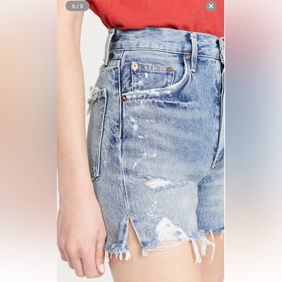 NWT Agolde Dee Ultra High Rise Shorts Size 23 Color Riccochet - Picture 5 of 7